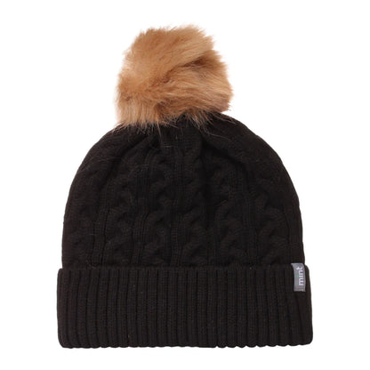 Unisex Acrylic Ribbed Cuff Toque with Pom